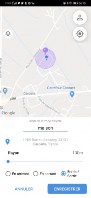 Exemple de zone
